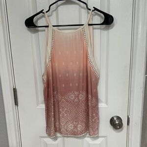 Women's Sleeveless Pink Ombre Top